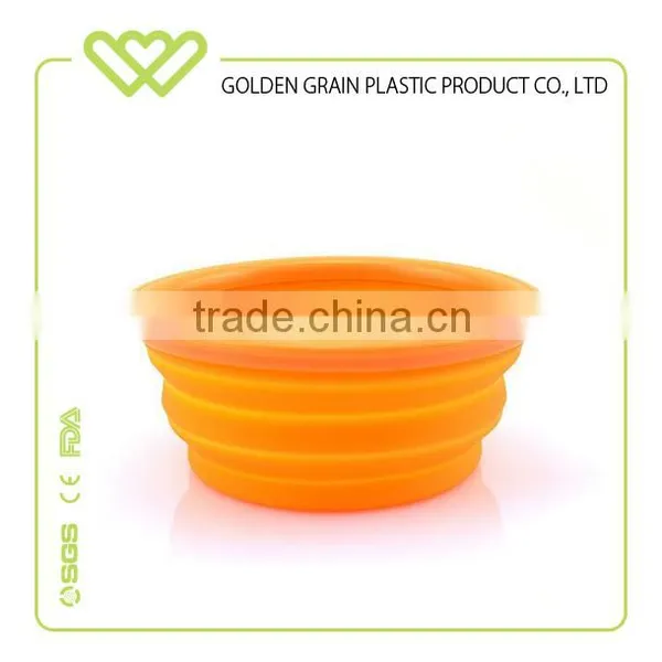 Wholesale Pet Dog Silicon Plastic Folding Pet Bowl