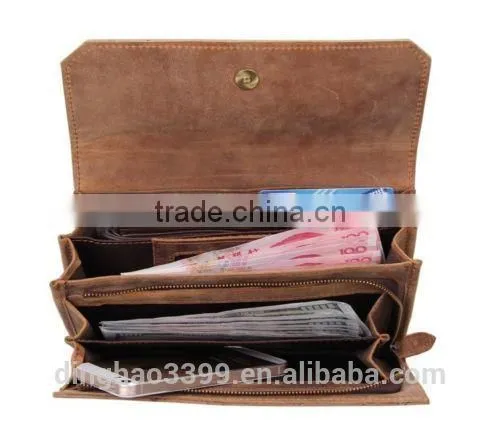 Hot Sale Fashion Wallet Vintage Real Leather Wallet Men's Phone Case Wallet photo-5