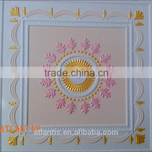 595*595mm pvc ceiling tiles Gypsum board ceiling panel tiles GRG ceiling tiles to euro