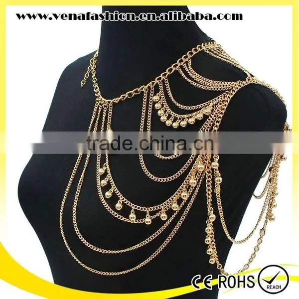 Pearl Sex Body Chain Jewelry for Women, Shoulder Body Chain photo-2