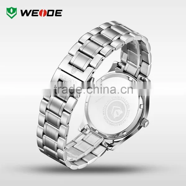 WEIDE Stainless Steel Elegance Mens Custom Logo Quartz Watch 5 Atm Water Resistant photo-6