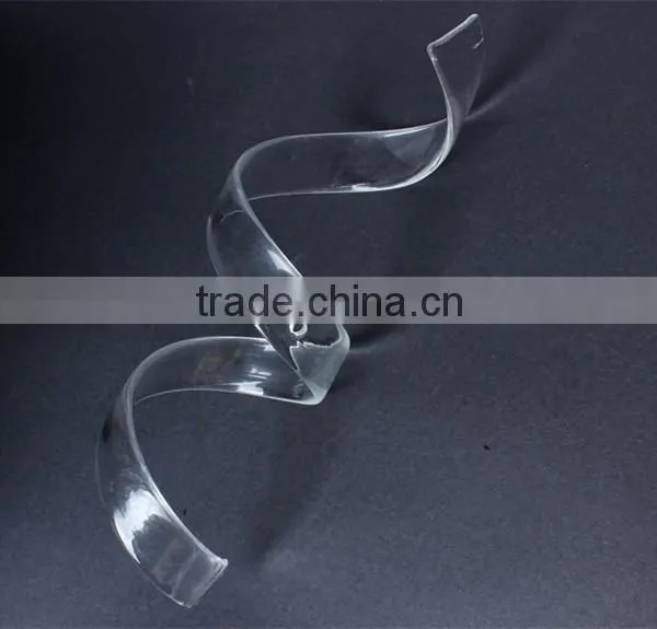 China Manufacturer Wholesale Crystal Clear Curved Shape Glass Rod Factory Price