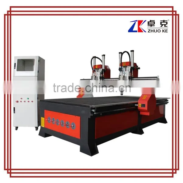 Vacuum System for Soft Wood 3D CNC Wood Milling Machine 1325 With Two 5.5KW Spindle photo-2