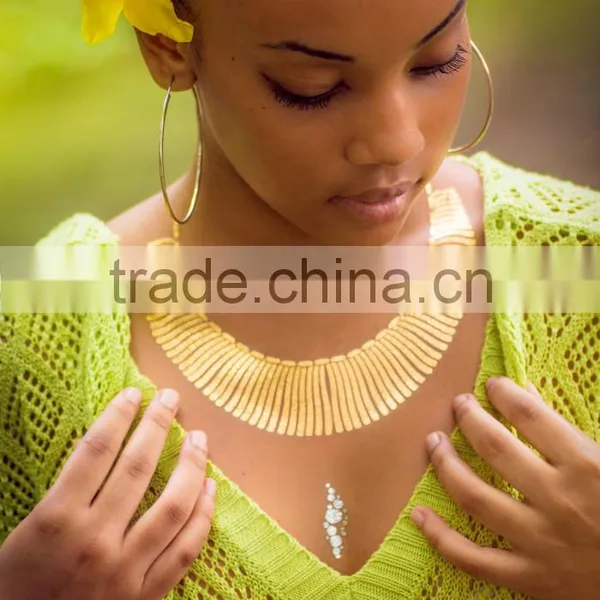 Mixcoco Metallic Tattoo Supply, Custom Body Jewelry Temporary Metallic Tattoo/water Transfer Printing Gold Tattoo Quality Choice photo-4