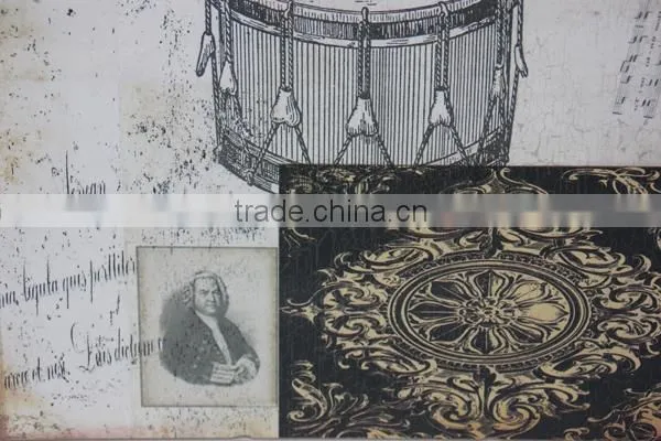 Vintage Wooden Wall Painting Hanging Decor photo-2