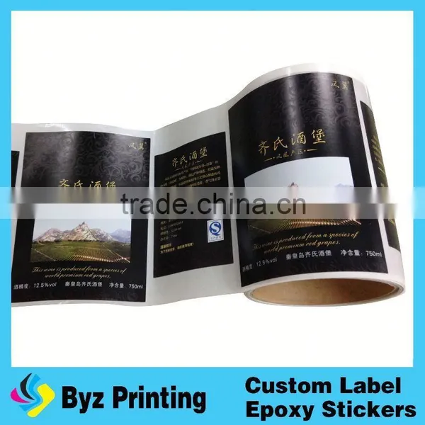 Gold Stamping Label for Champagne Bottle photo-5