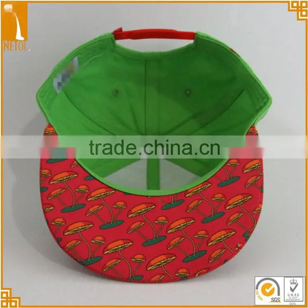 2016 New 6 Panels Flat Printed Brim Custom Snapback Baseball Caps photo-4