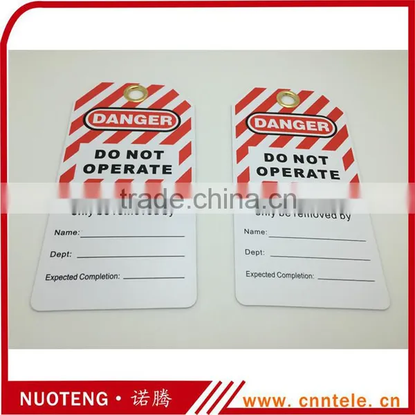 OEM Custom Made Safety Plastic Label Tags Lockout PVC Tags and Warning Signs photo-4