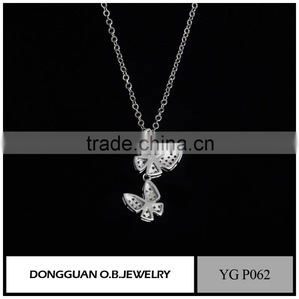 Fashion New Designs White Gold Plated Jewelry With White Stone Plated, Hot Selling Crystal Necklace photo-2