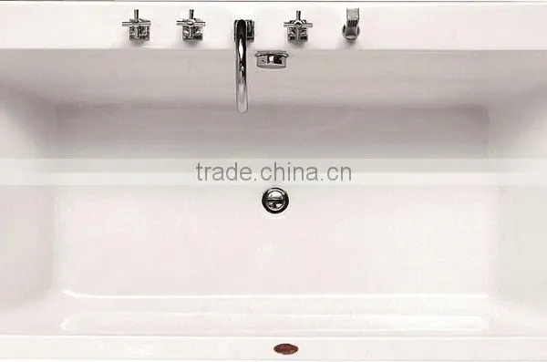 Simple Design White Acrylic Freestanding Bathtub photo-2