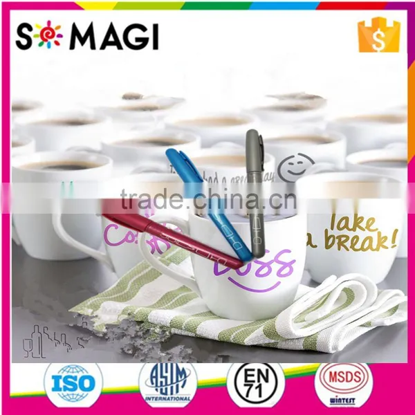 New Design Non-toxic Multi-use Easy Erasable Wine Glass Marker Pack of 4 for Tagging Glassware and Ceramics photo-4
