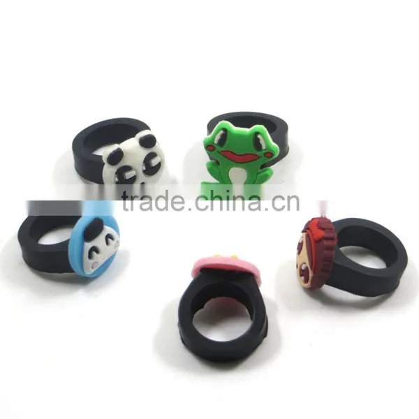 Wholesale Directly Girl's Custom Silicone PVC Finger Ring for Gift photo-6