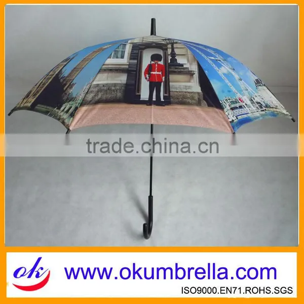 Arc 46'* 8 Heat Transfer Printing Umbrella With Cane Umbrella OK151