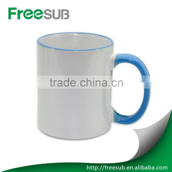 Sunmeta11oz Sublimation Blank Ceramic Color Rim Handle Mug (SKB02) photo-6