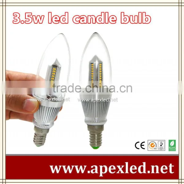 3.5W Chandelier Candle LED Light Bulb E14 Base Warm White Cold White