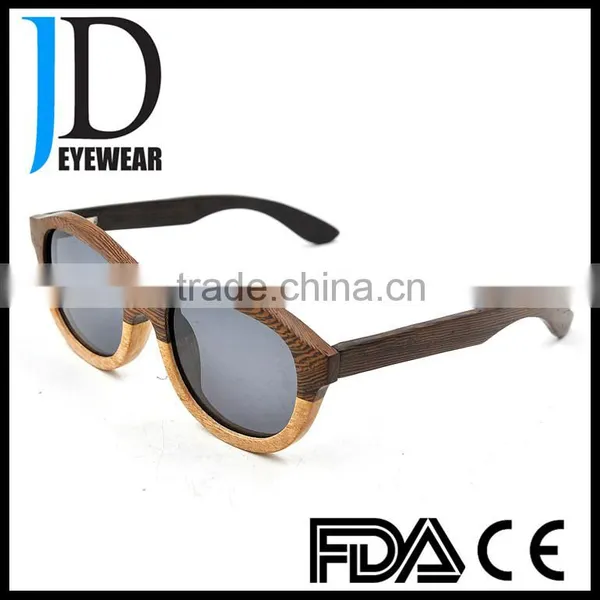 High Quality Custom Italian Style Two Tone Wood Sunglasses photo-2