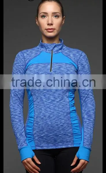 Kiteng 2016 New Design Women's Yoga Coat Fitness Running Sport Hooded Jacket With 1/4 Zipper Office In USAsmall Minimum photo-6