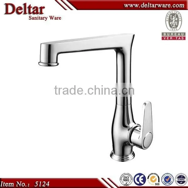 Made in China Wall Faucet, Square Unique Design Double Lever Faucet, 3 Hole Faucet photo-6