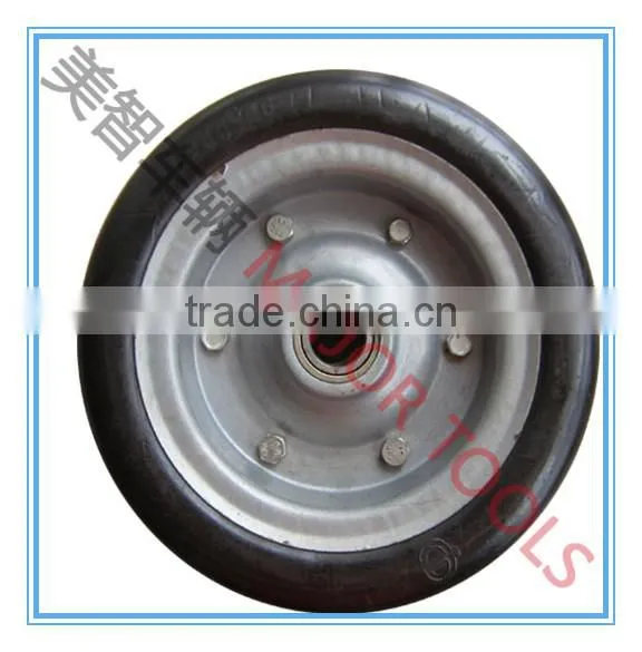 10x3.5 Solid Rubber Wheel With 6204 Bearing photo-2