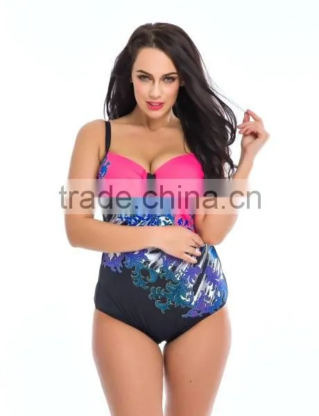 Wholesale Latest Mature Women Sexy One Piece Plus Size Swimwear photo-4