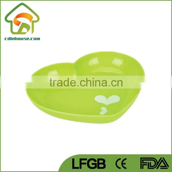 Heart Shaped Plastic Plate With Divider photo-2