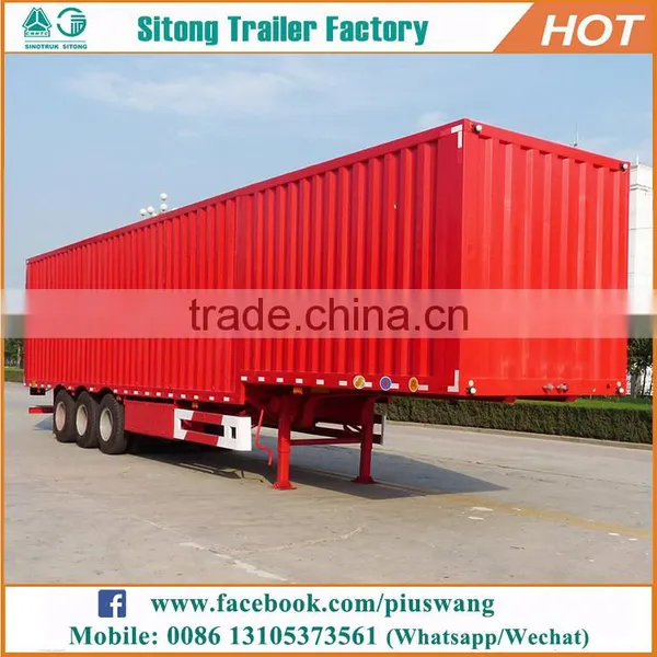13 Meters Top-closed Type Cargo Semi Trailer Van Type Enclosed Box Trailers for Sale photo-3