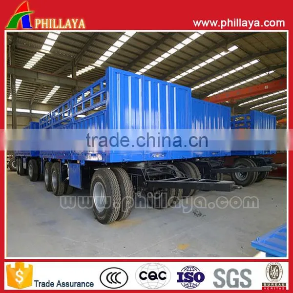 2 or 3 Axles 5 Ton Towing Drawbar Full Type Dump Truck Trailer Hyva Cylinder photo-2