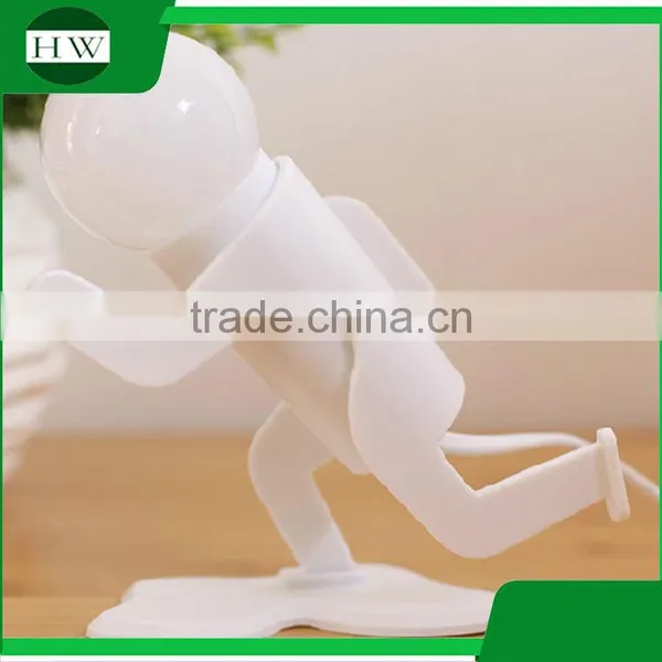 Children Plastic Mini Cartoon Running Man Electric Plug Night Lamp Light photo-4