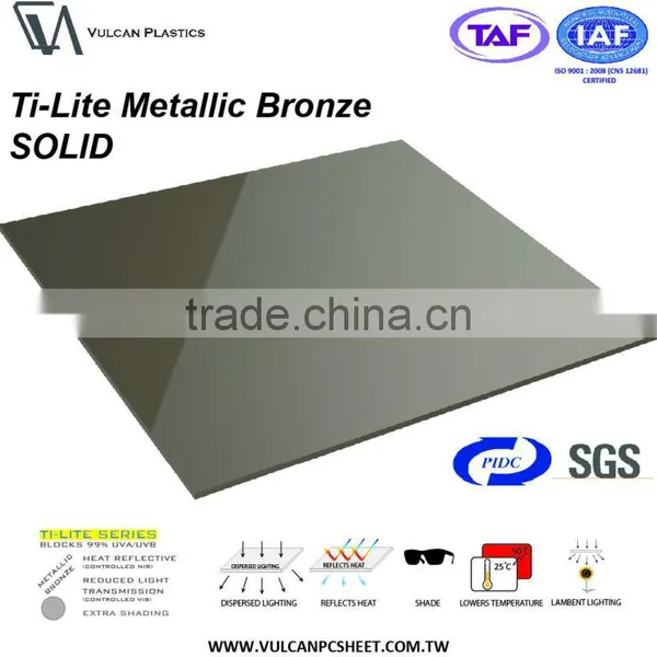Transparent Plastic Polycarbonate Solid Flat Sheet (Valuview Bronze Solid Flat) photo-3