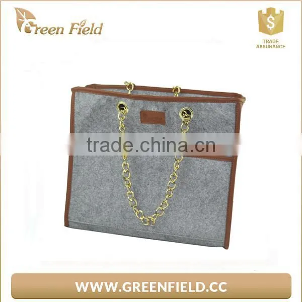 Manufacture Felt Tote Bag With Metal Handle for Shopping Made in China photo-3