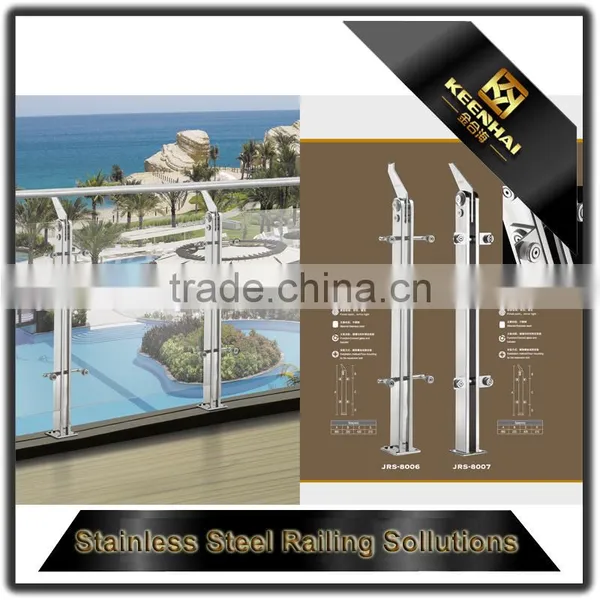 Glass Balcony Railing With Stainless Steel Baluster photo-6