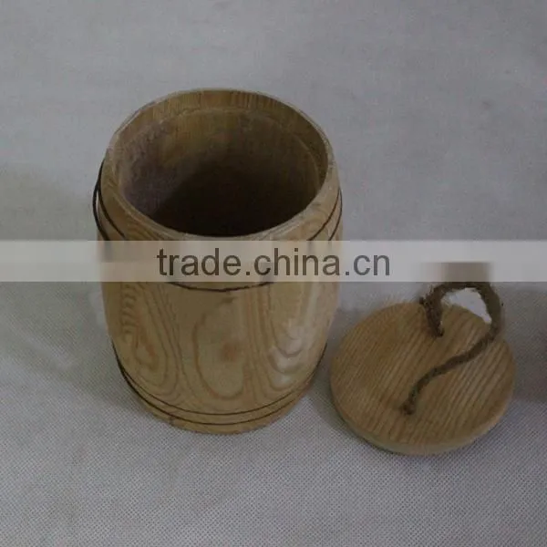 Round Mouth Wooden Tea Packing Cans,coffee Beans Storage Box photo-5