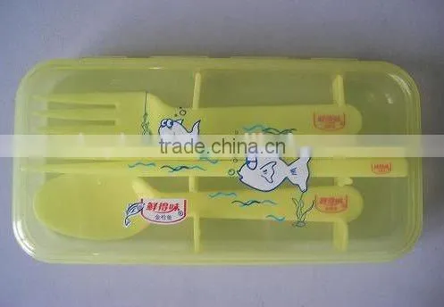 Plastic Cutlery Storage Box With Fork and Knife photo-3