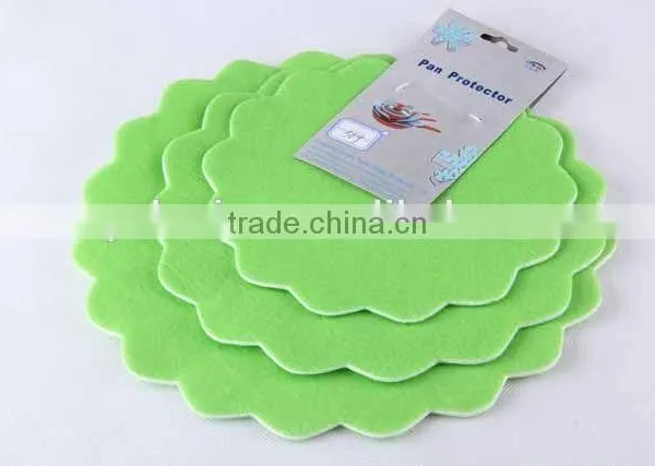 3pc Round Felt Cloth Placemat Printed Coaster photo-4