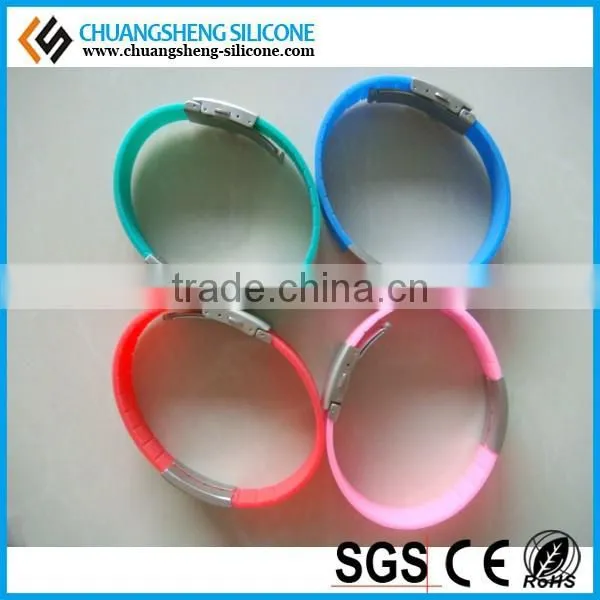Engravable Stainless Steel Metal Plate Kids Cool Silicone Bracelets photo-3
