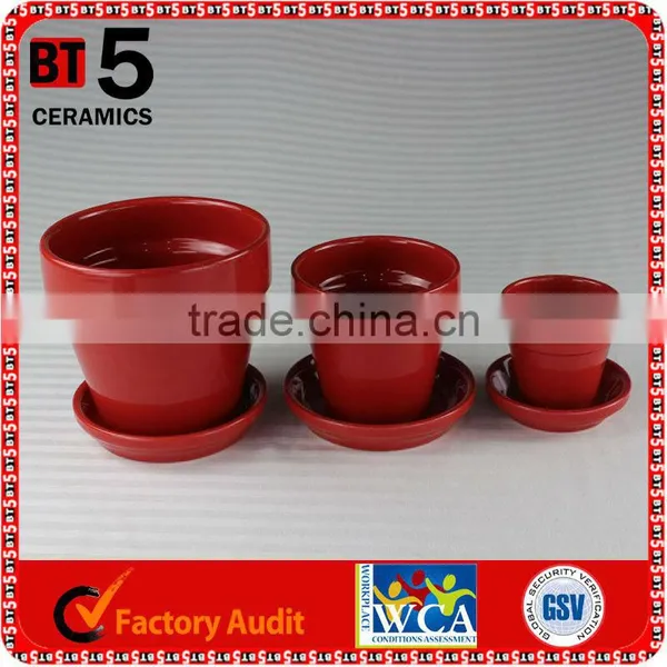 Ceramic Color Garden Flower Pot Set