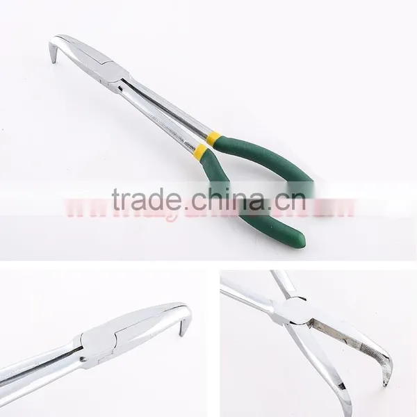 11" 280mm Auto Pliers Carry Pouch Auto Pliers Long Reach 45-Degree Bent Long Nose Pliers photo-6
