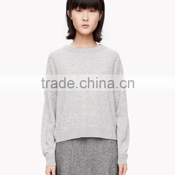 Pullover Women Fashion Long Sleeve Drop Shoulder Sweater Shirts Without Hooded Fleece Sweater photo-2