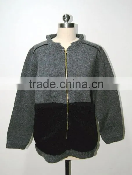 Acylic Zipper Cardigan Big Gauge SWEATER SPRINGAIR CASHMERE CO.,LTD