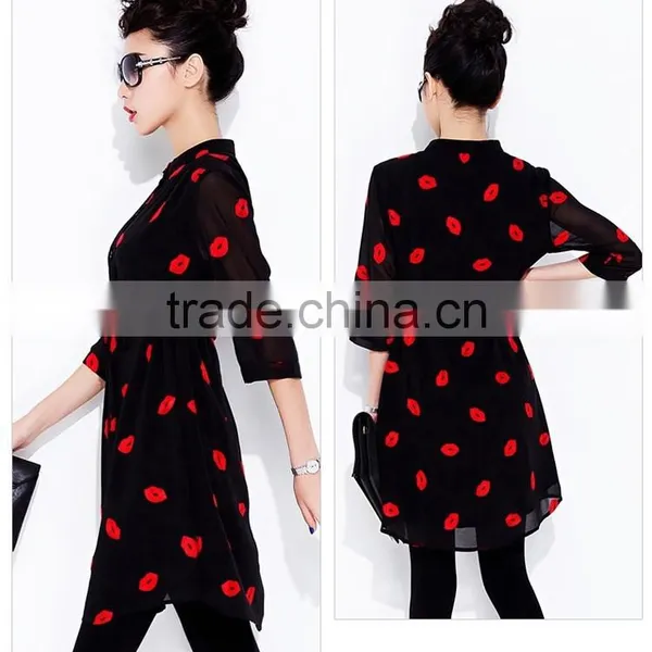 Korea Summer Fashion Red Slips Dress 2015 photo-4