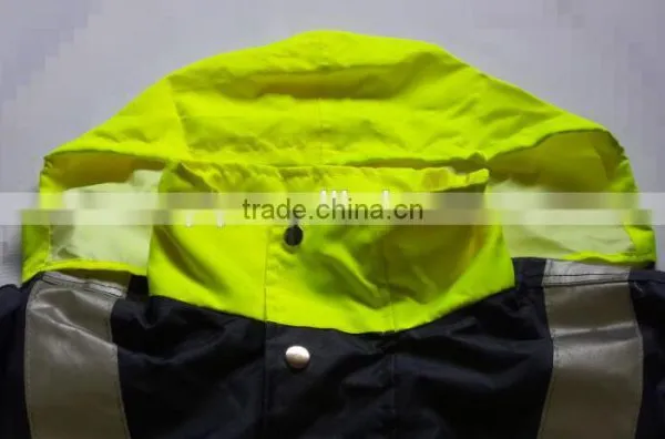 2017 Navy Yellow High Visibility Reflective Safety Jacket photo-5