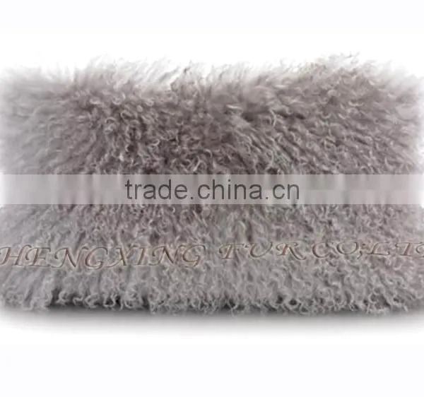 CX-D-01 Genuine Mongolian Lamb Fur Cushion Covers/ Pillow photo-4