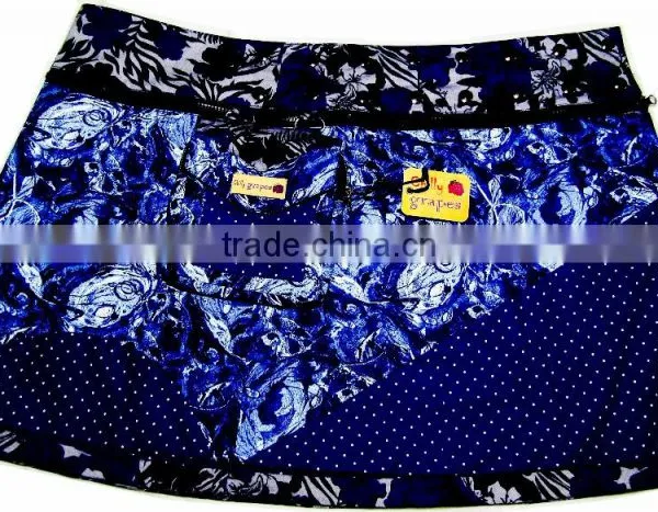 2017 Best Selling Designer Ladies Chilly Grapes Wrap Skirt Reversible Wholesale photo-2