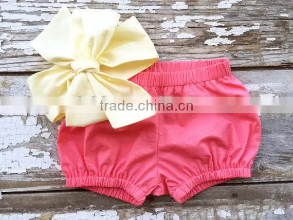 Plain Cotton Baby Summer Clothes Lovely Baby Girl Bloomers photo-5