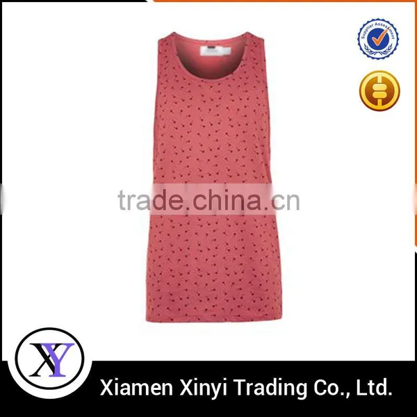 Custom 100% Cotton Printed Stock Tank Top