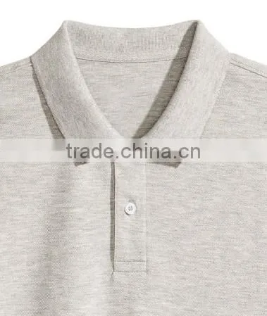2017 High Quality Fashion Mens Cotton Polo Shirt With Ribbed Trim Short Sleeve Button Placket Bulk Clothing photo-2