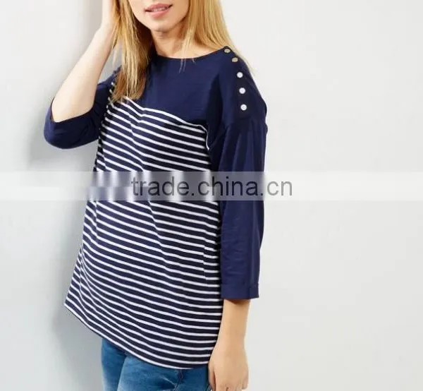 Maternity Wear Striped t Shirt Pregnancy Clothes photo-2