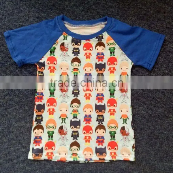 Wholesale Boy Raglan t Shirt Short Sleeve Top Dinosaur Camo Fish Kid Clothing photo-5