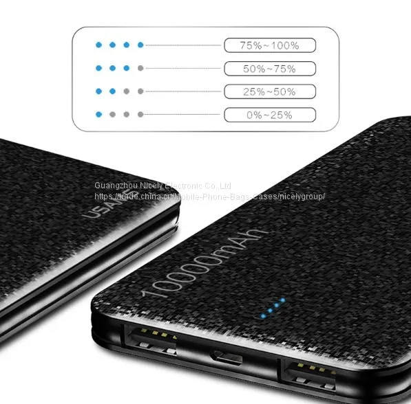 Power Bank for Xiaomi Mi,USAMS Mosaic Ultra Slim 10000mAh Powerbank for IPhone 4 5 6 7 SE Samsung photo-3