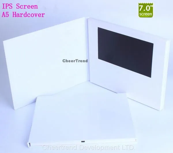 CE ROHS Certificate Hardcover A5 Size 7'' TFT LCD Video Brochure for AD photo-5